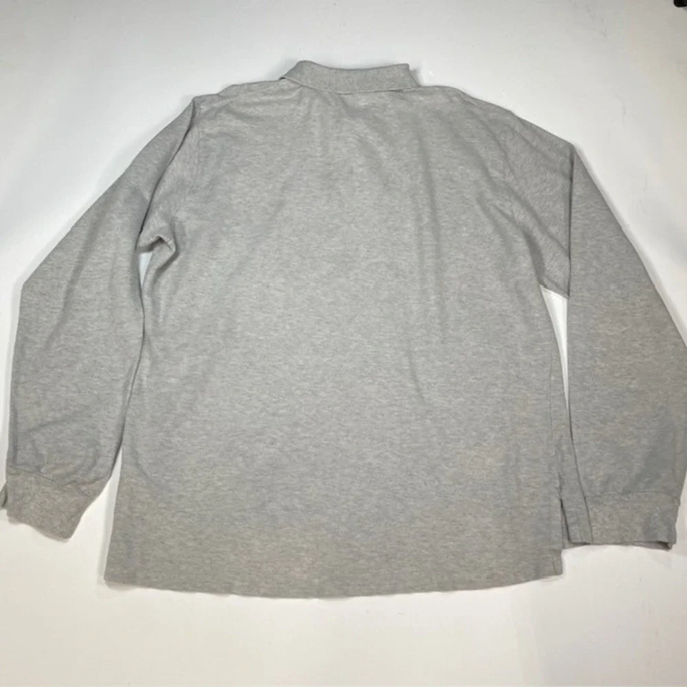 Polo Ralph Lauren Long Sleeve Polo Shirt Heather‎ Gray Mens XXL
